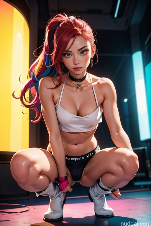 related ai porn images free for One Beautiful Perfect Body 18 Sexy Face White Underwear Crop Top Ginger High Socks Cleavage Partially Nude Boots Squatting Club Soft + Warm