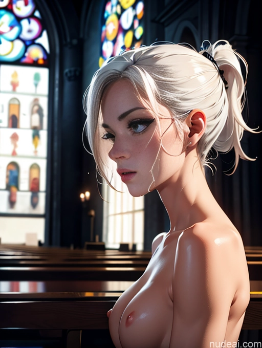 related ai porn images free for Abs 30s White Hair Ponytail White Dark Lighting Church Nude Perfect Boobs Crisp Anime Model One Sexy Face Side View Cumshot