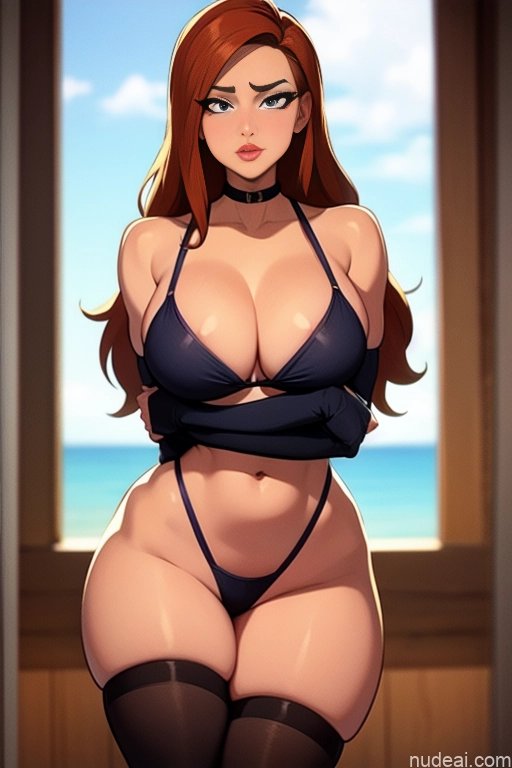 related ai porn images free for Woman One Beautiful Tall Perfect Body 20s Serious Dutch Ginger Long Hair Sauna Choker Thigh Socks Beach Volleyball