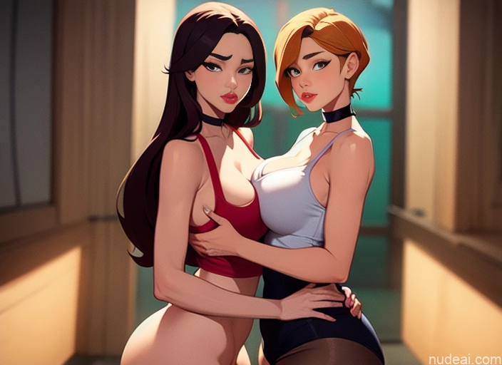 related ai porn images free for Woman One Beautiful Tall Perfect Body Long Hair 20s Serious Ginger Dutch Sauna Choker Panties Tank Top Thigh Socks