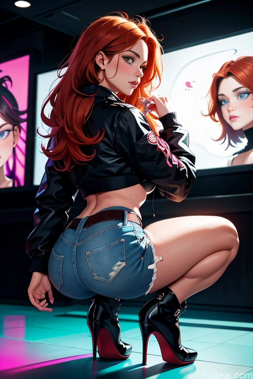 related ai porn images free for Cleavage Jeans High Heels Squatting Back View Club Irish 18 Perfect Body Beautiful Busty High Socks Parka