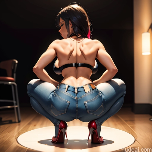 related ai porn images free for One Beautiful 20s Ginger Squatting Jeans Cleavage High Heels Strip Club Pantyhose Back View Busty Perfect Boobs Short Dark Skin Black