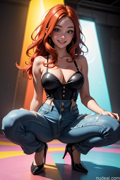 related ai porn images free for Beautiful Perfect Body Squatting High Heels Jeans Cleavage Detailed Big Ass Suspender Belt 18 Club Front View Irish Happy