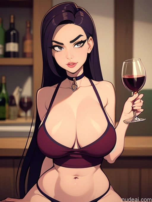 related ai porn images free for Woman Beautiful Tall Perfect Body Long Hair 20s Serious Ginger Dutch Bar Choker Panties Tank Top Wine