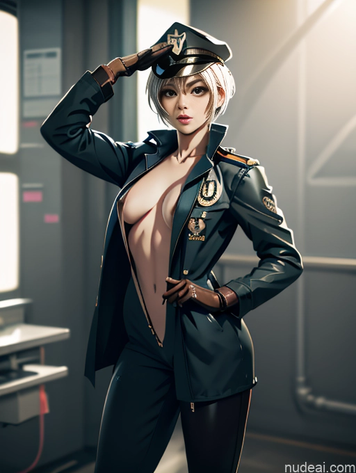 Small Tits Skinny Seductive Pixie German Prison Gloves Hat Military Pilot Police Jewelry Dark Lighting Alternative Dynamic View Salute Slingshot Swimsuit Slingshot Swimsuit (Wedgie+Pubic Hair) Tailcoat Trench Coat