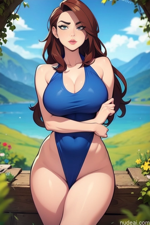 related ai porn images free for Woman Beautiful Tall Perfect Body 20s Serious Ginger Long Hair Dutch Mountains Stylish