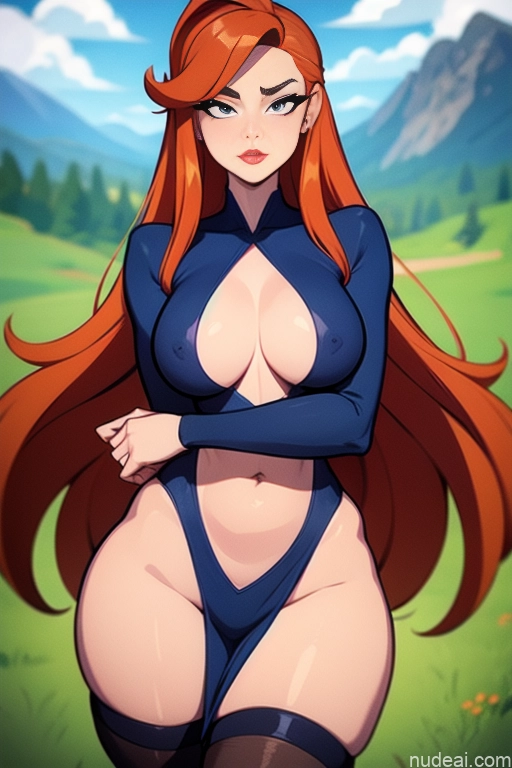 related ai porn images free for Woman Beautiful Tall Perfect Body 20s Serious Ginger Long Hair Dutch Mountains Tunic