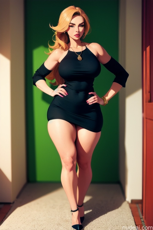 related ai porn images free for Woman Beautiful Tall Perfect Body 20s Serious Ginger Long Hair Dutch Bedroom Casual Dress High Heels Gold Jewelry