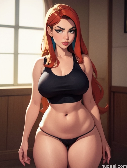 related ai porn images free for Woman Beautiful Tall Perfect Body Long Hair 20s Serious Seductive Ginger Dutch Bedroom Panties Tank Top Thigh Socks Pet Play Chubby
