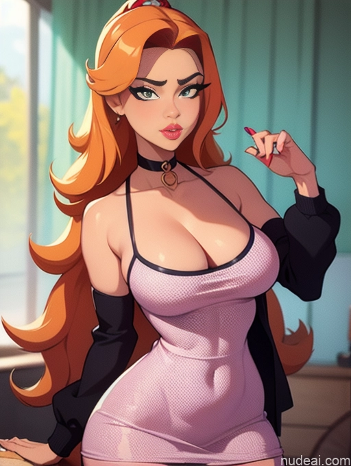 related ai porn images free for Woman Beautiful Tall Perfect Body Long Hair 20s Serious Ginger Dutch Bedroom Casual Choker Dress
