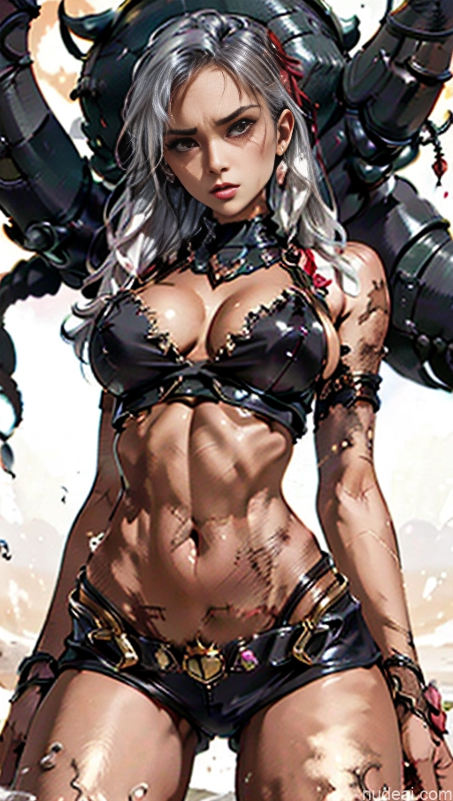 Perfect Boobs Serious Close-up View Crop Top Spread_legs, Pussy, Split_legs No Panties? Khorne Pubic Hair African White Hair FGOKAMAV