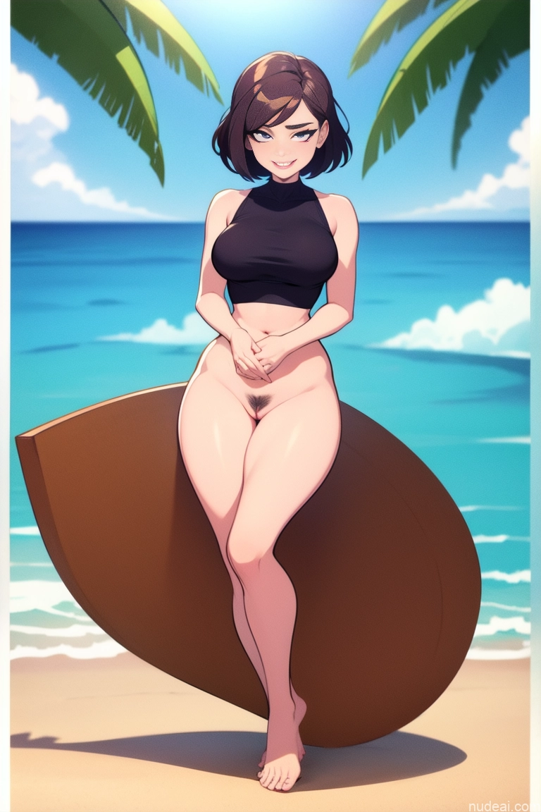 related ai porn images free for Detailed Beach Happy Fairer Skin 40s Brunette Short Hair Big Hips Pubic Hair Hairy Women Small Tits