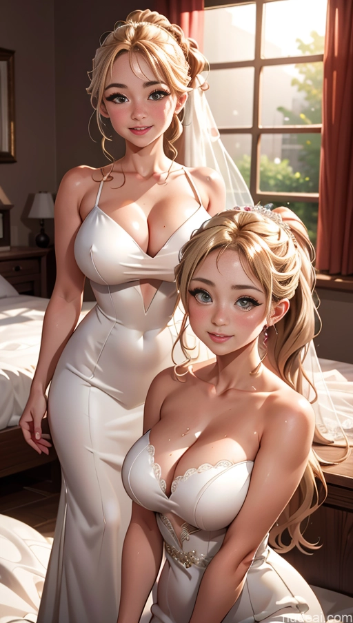 related ai porn images free for Busty Tanned Skin Bedroom Blonde Wedding Dress Happy Ponytail Onoff