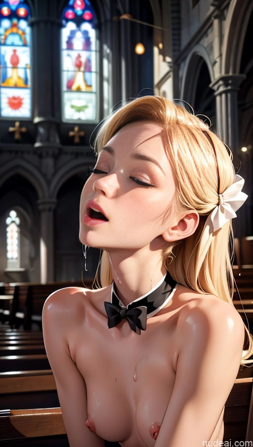 related ai porn images free for Woman One Beautiful Skinny 18 Blonde Long Hair French Church Front View Nude Ahegao Blowjob Bows Detailed Laughing Orgasm Fairer Skin Oiled Body Bow Tie