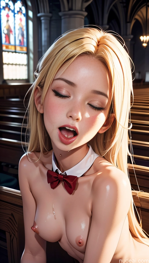 related ai porn images free for Woman One Beautiful Skinny 18 Blonde Long Hair French Church Front View Nude Ahegao Blowjob Bows Detailed Laughing Orgasm Fairer Skin Oiled Body Bow Tie