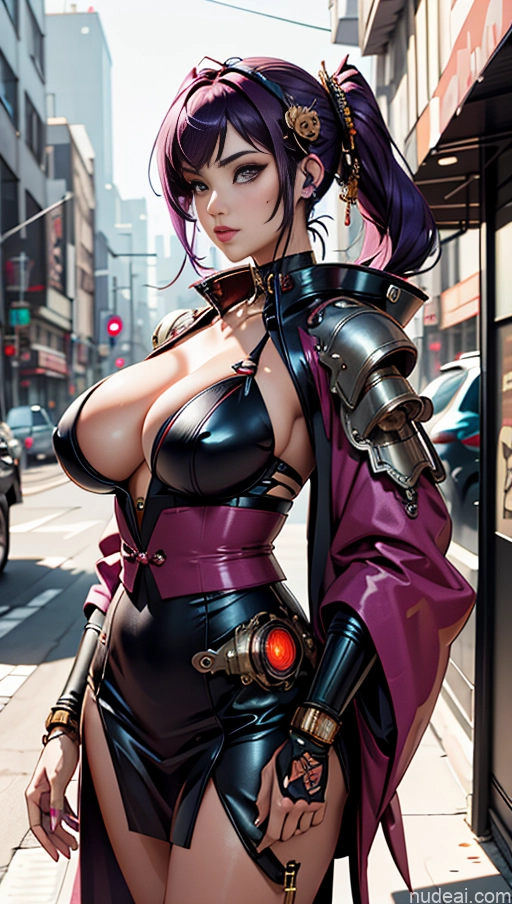 related ai porn images free for Beautiful Pubic Hair Dynamic View Cyborg Purple Hair Futuristic Alternative Jewelry Steampunk Kimono Huge Sagging Breasts Cyberpunk Chubby Thick Fat