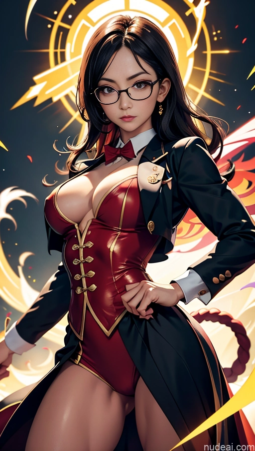 related ai porn images free for Perfect Boobs Muscular Abs Chinese Japanese Korean Bodybuilder Glasses Tailcoat Powering Up Busty